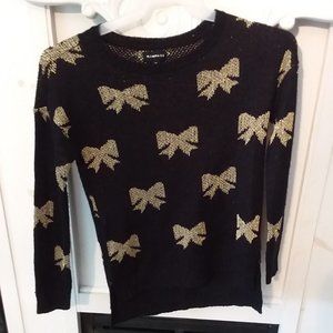 Black and Gold Bow Sweater